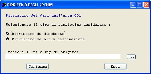 maschera ripristino archivi 2